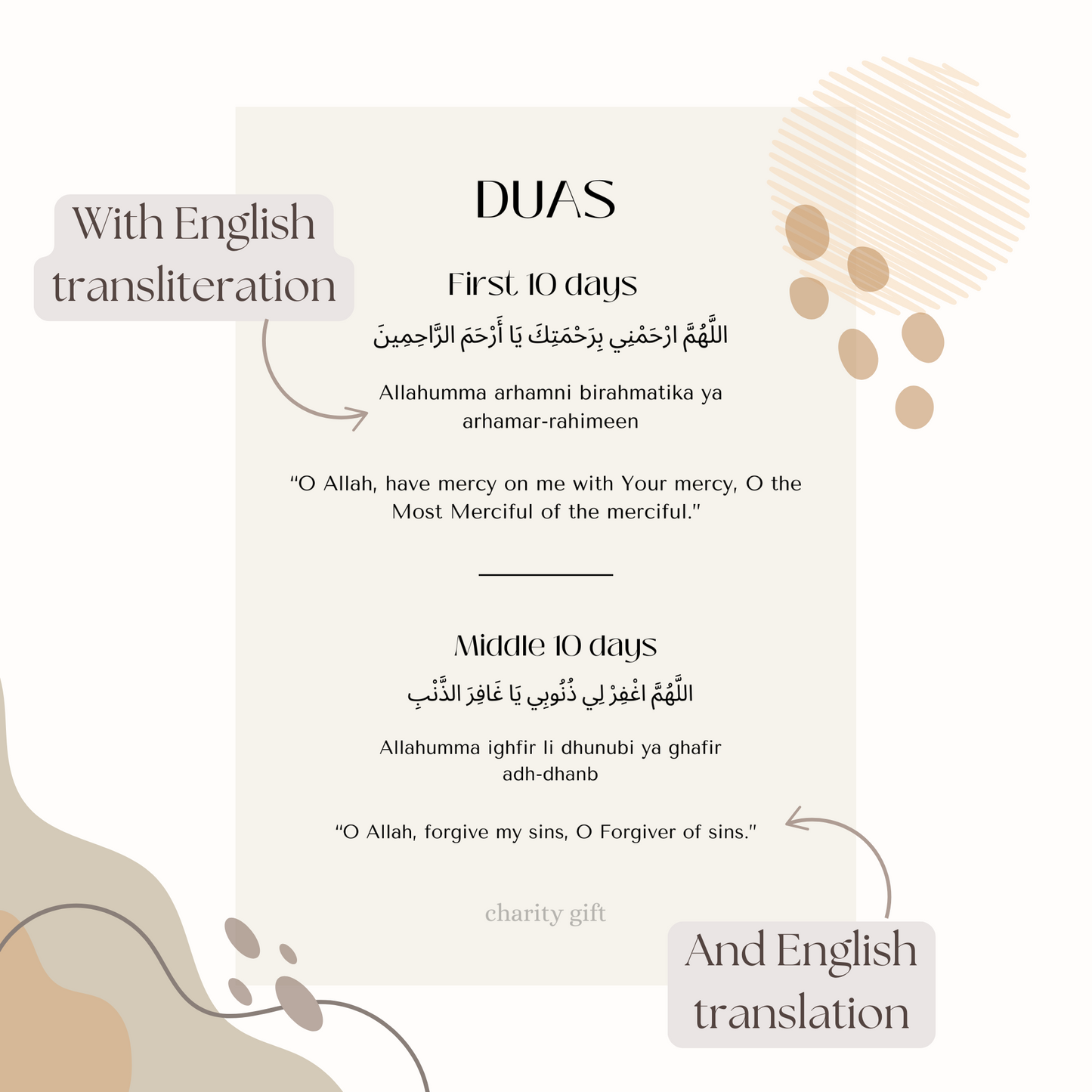 Ramadan Dua Poster Set