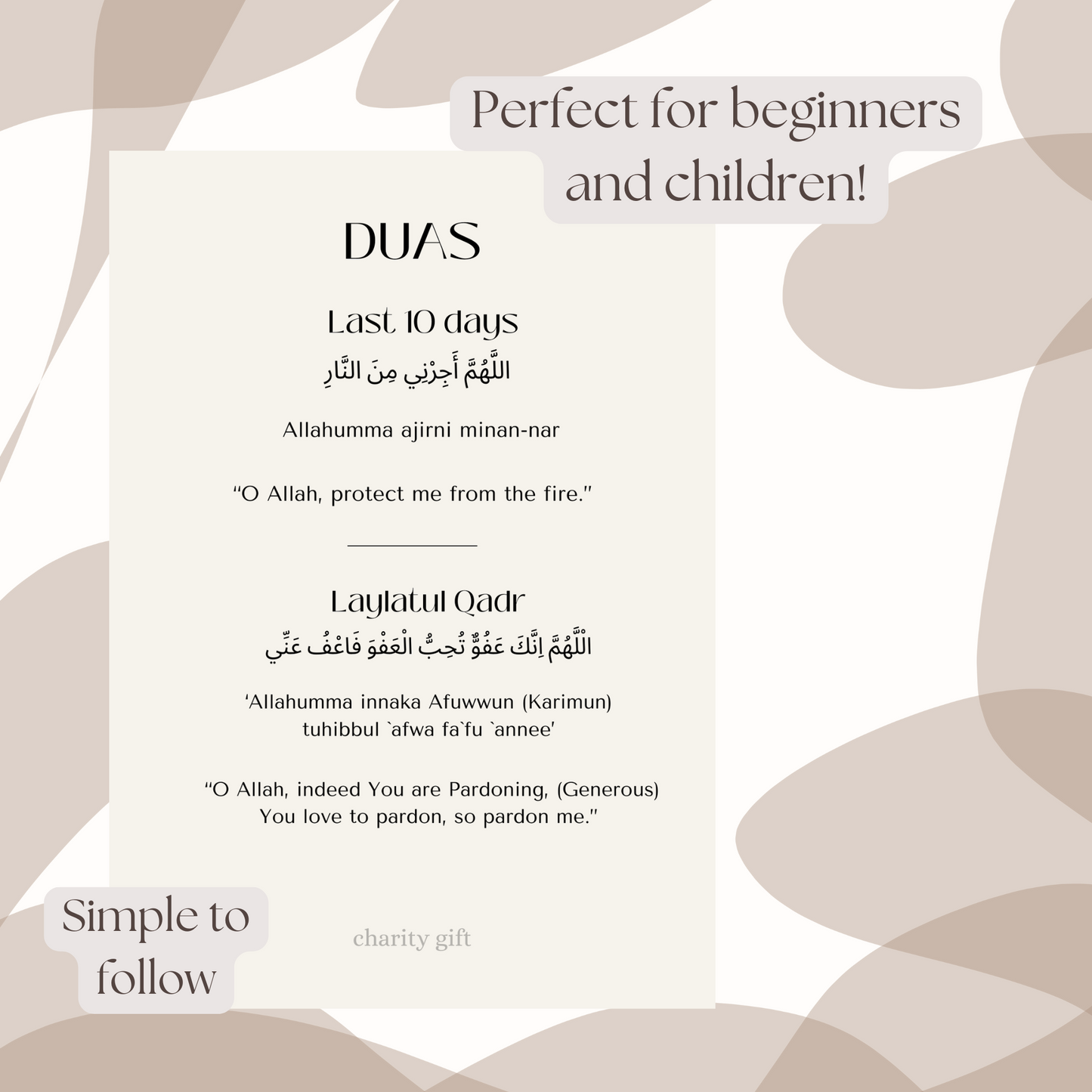 Ramadan Dua Poster Set