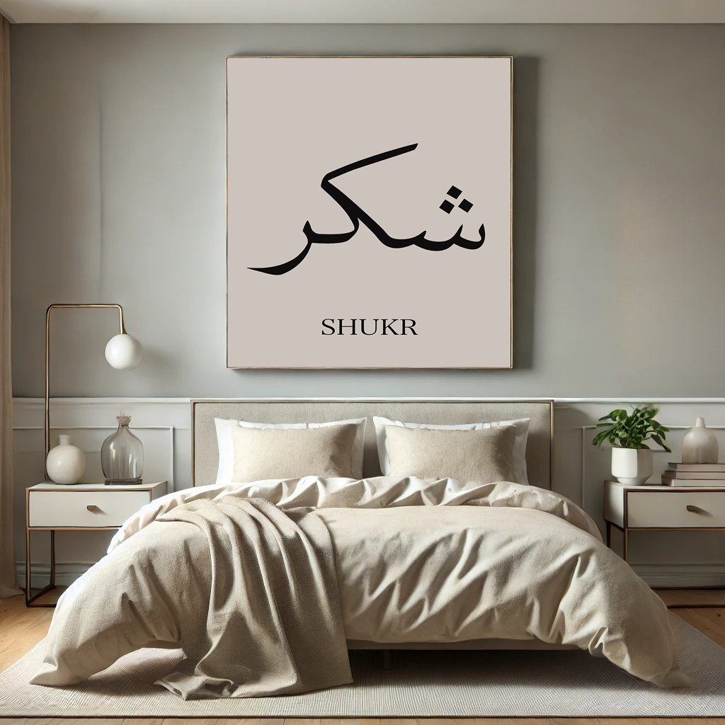 Islamic Poster! Islamic Calligraphy, Shukr, Sabr, Tawakkul