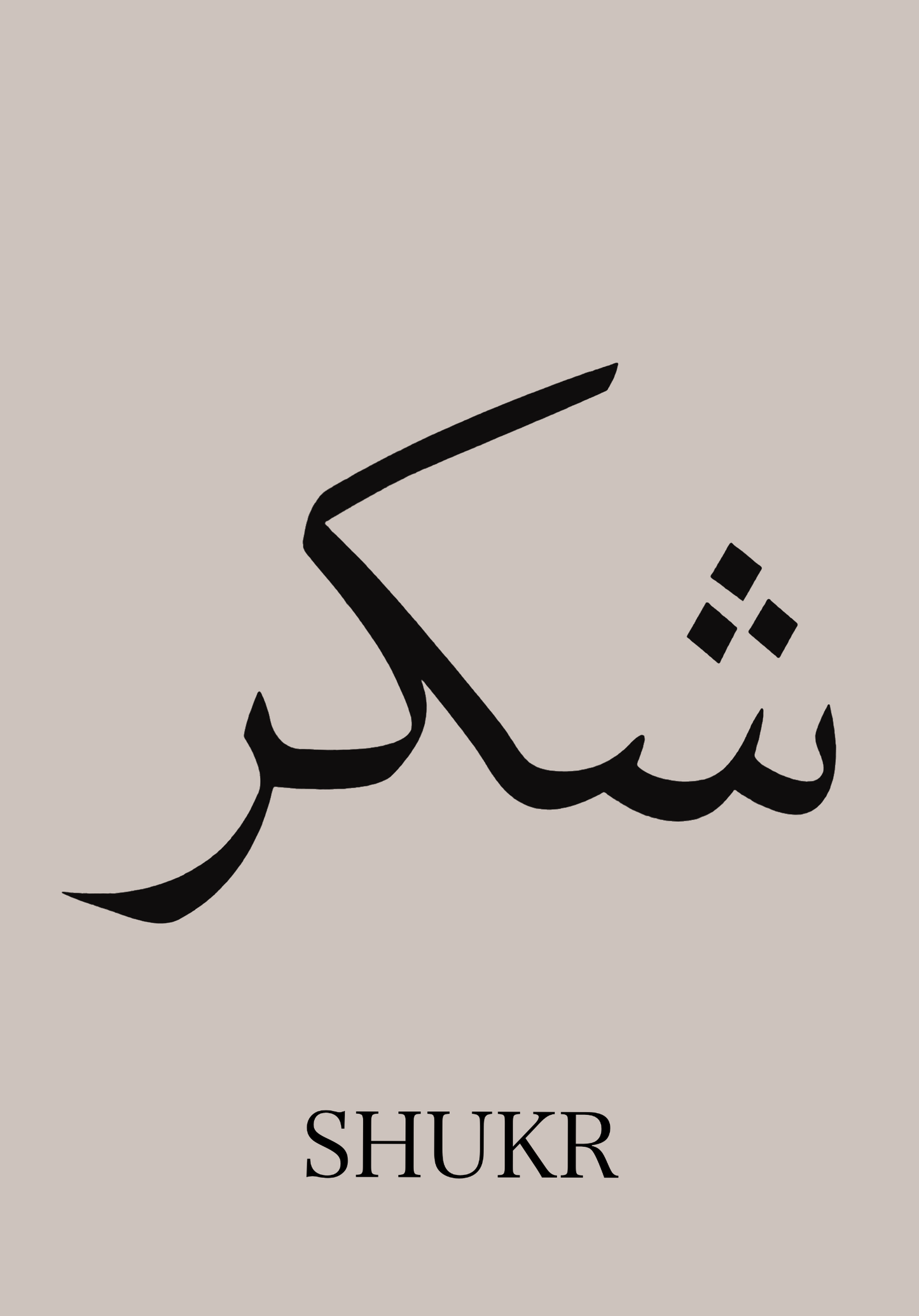 Islamic Poster! Islamic Calligraphy, Shukr, Sabr, Tawakkul