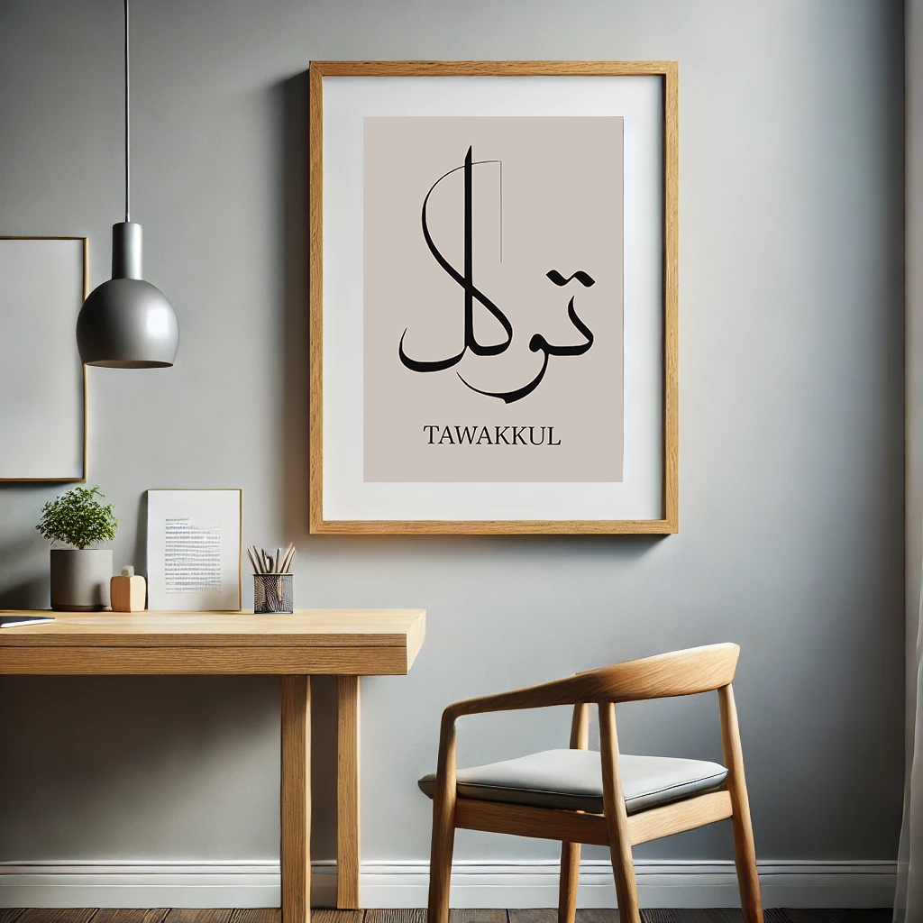Islamic Poster! Islamic Calligraphy, Shukr, Sabr, Tawakkul